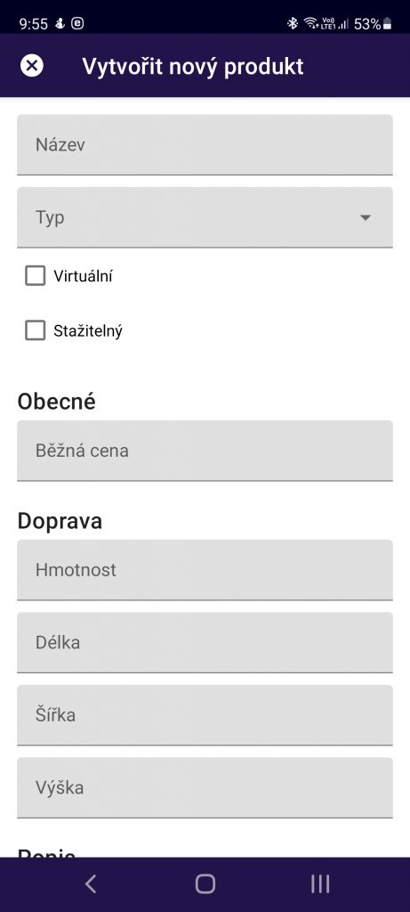 Toret WooCommerce Manager přidávání produktu
