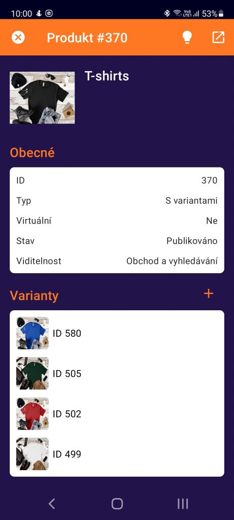 Toret WooCommerce Manager produkt s variantami