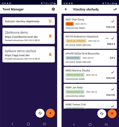 Toret WooCommerce Manager zobrazeni všech objednávek