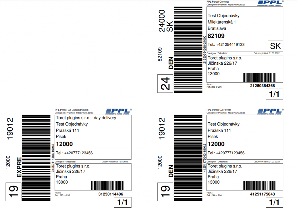 Toret PPL - PDF štítek s generováním od druhé pozice