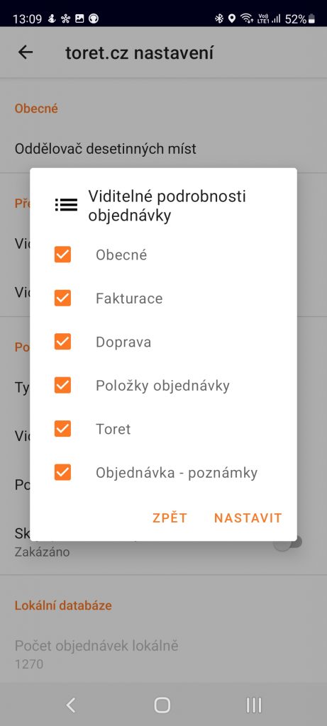 Toret WooCommerce Manager - Viditelné podrobnosti objednávky