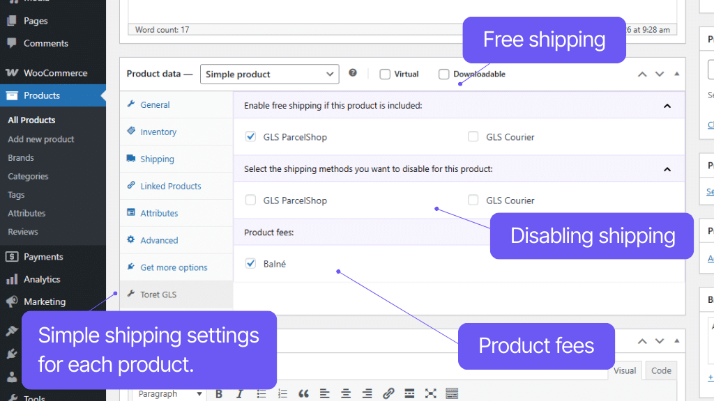 Plugin Toret GLS for WooCommerce - shipping settings (3)