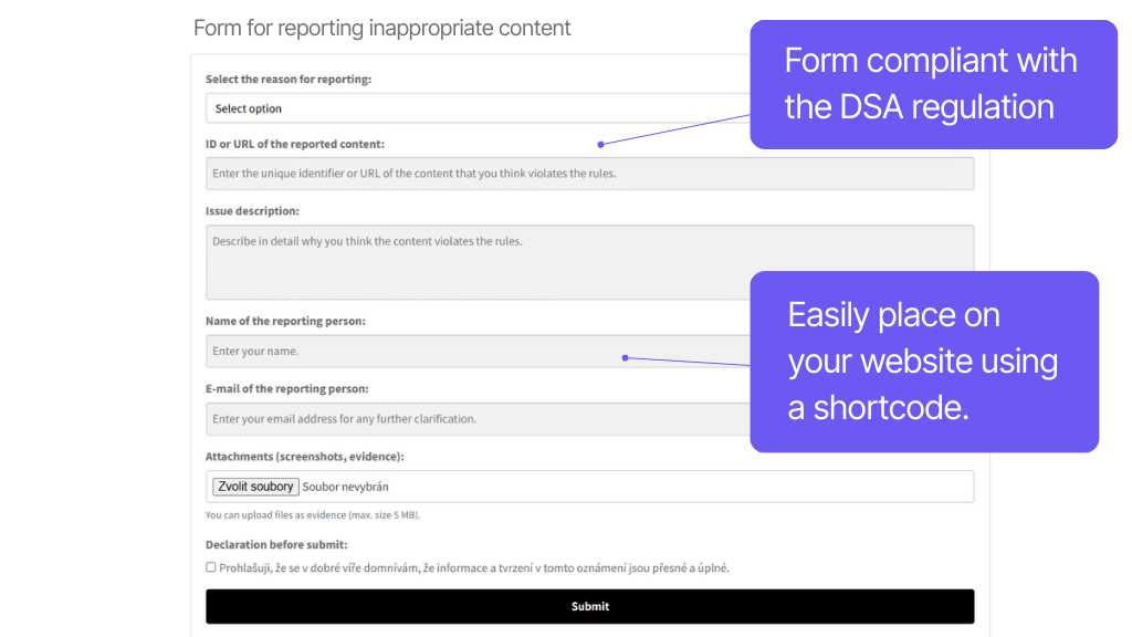 Plugin Toret Toolkit for WooCommerce - functions for DSA compliance
