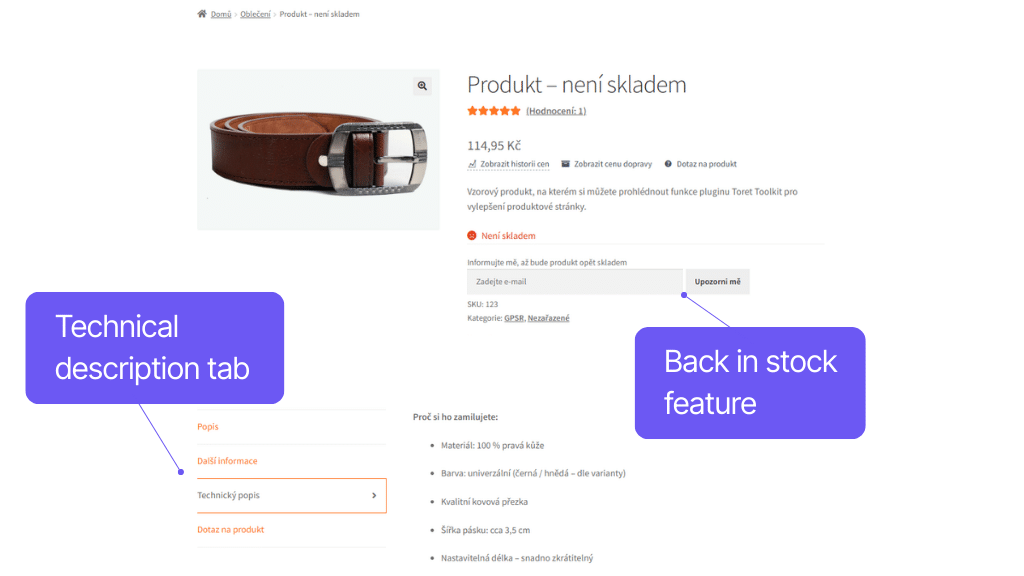 Plugin Toret Toolkit for WooCommerce - product features (3)