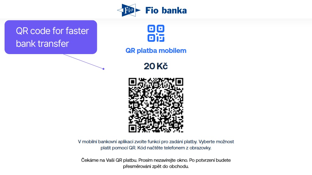 Toret Fio banka - QR payments