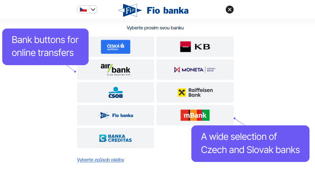 Toret Fio banka - bank buttons