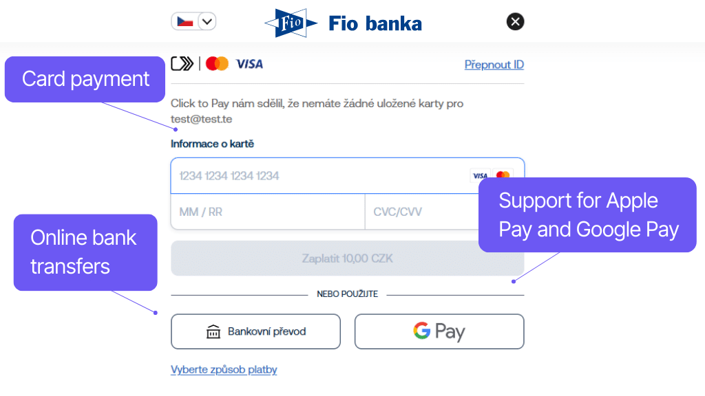 Toret Fio banka - payment gateway