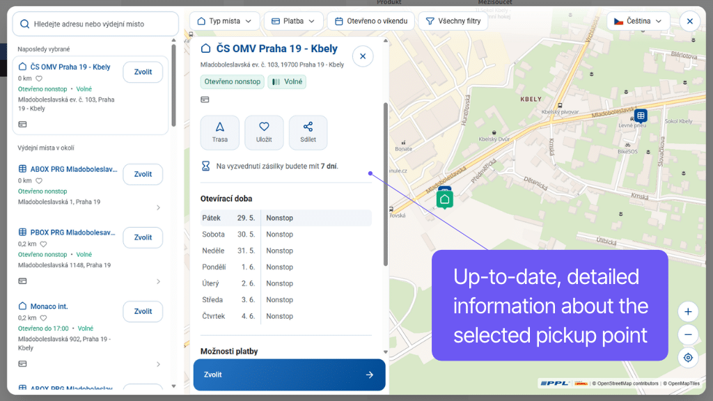 Toret PPL for WooCommerce Plugin - map widget for branch selection (2)