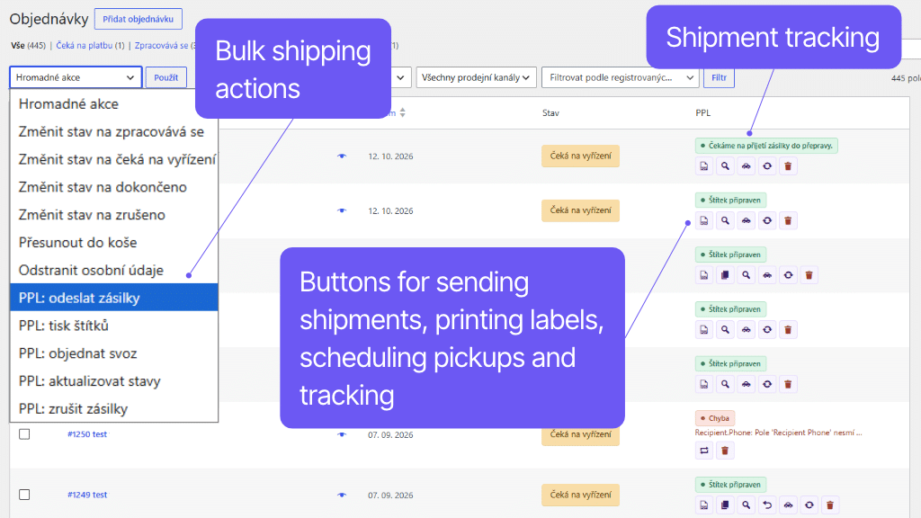 Toret PPL for WooCommerce Plugin - order management