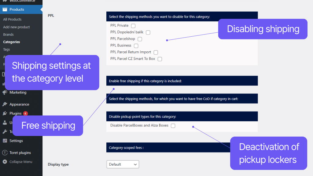 Toret PPL for WooCommerce Plugin - shipping settings (3)