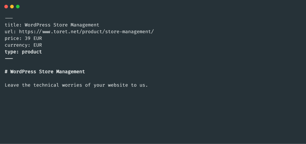 Toret AI Markdown plugin features showcase – markdown version