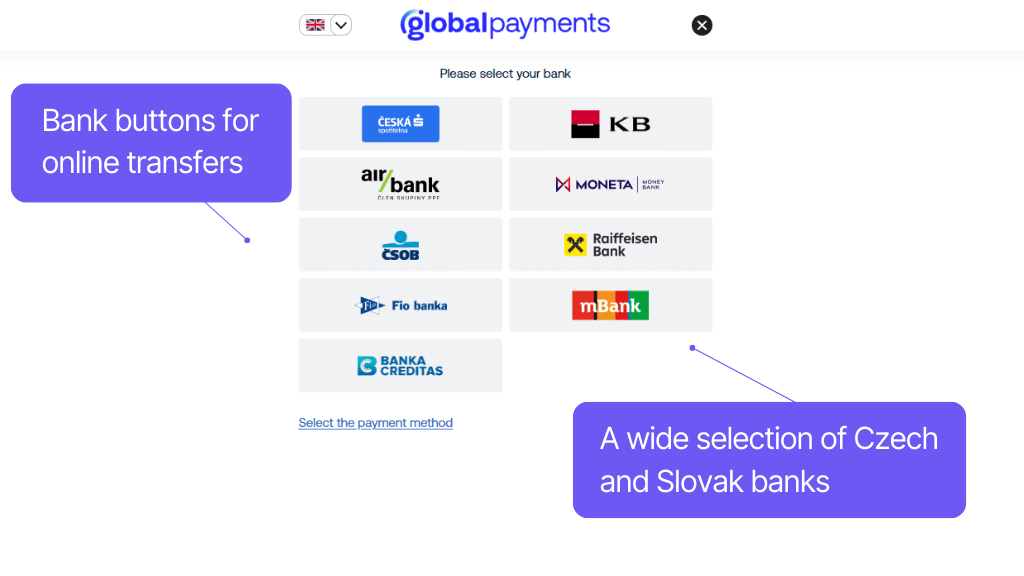 Plugin Toret GP webpay for WooCommerce - bank buttons