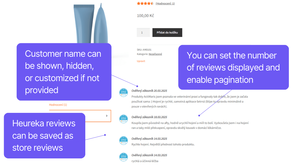 Toret plugin Product Comparison Sites for WooCommerce - displaying reviews from comparison sites on product page