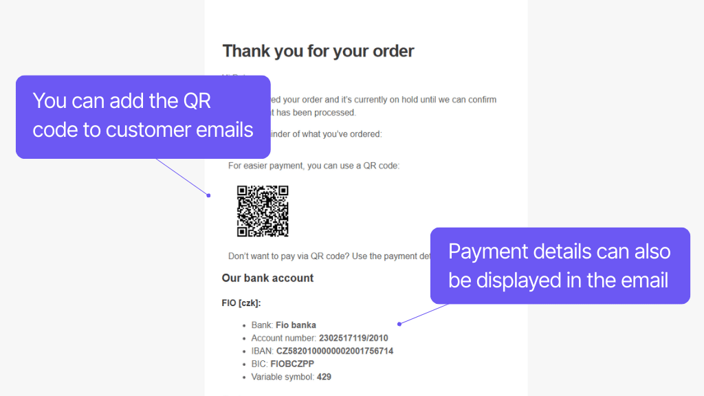 WooCommerce QR Codes plugin - display in email